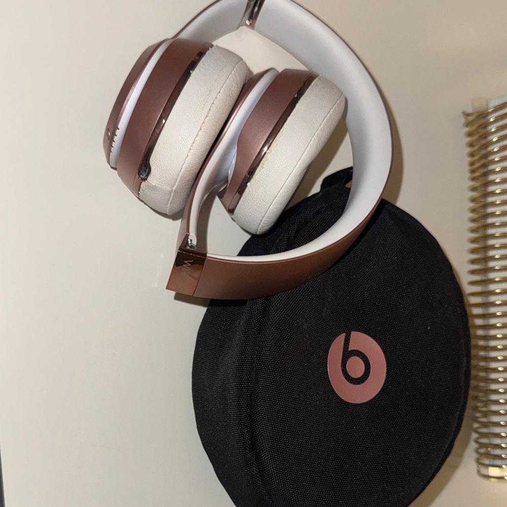 Beats by Dre Over-Ear Headphones - Metallic Pink and White